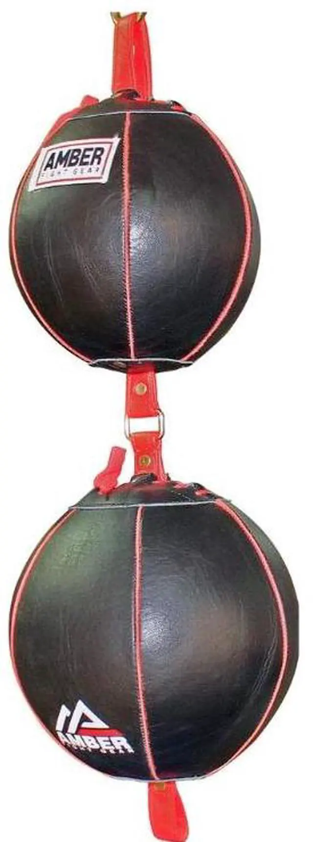 Alt view image 2 of 4 - Amber Fight Gear Double Double End Bag, Premium Leather Reflex Training System for Boxing, MMA, Kickboxing  Includes Bungee Cords, S-Hook