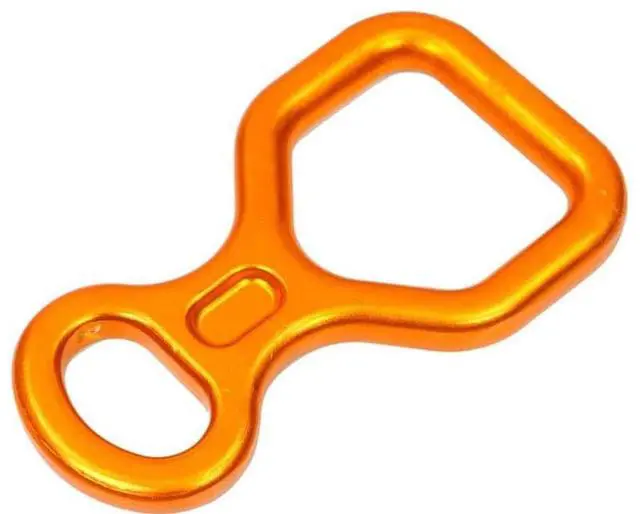 Alt view image 2 of 3 - Amber Fight Gear Figure 8 Rappel Descender 25kN Belay Device for Climbing, Caving, Rescue & Abseiling, Lightweight Aircraft-Grade Aluminum, Single & Double Rope Compatible