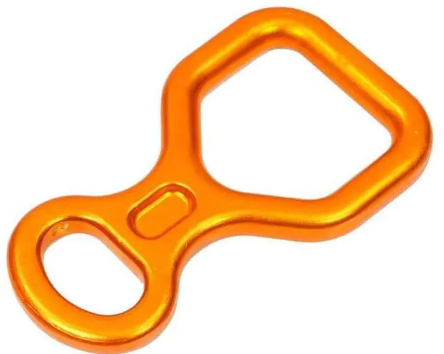 Alt view image 3 of 3 - Amber Fight Gear Figure 8 Rappel Descender 25kN Belay Device for Climbing, Caving, Rescue & Abseiling, Lightweight Aircraft-Grade Aluminum, Single & Double Rope Compatible