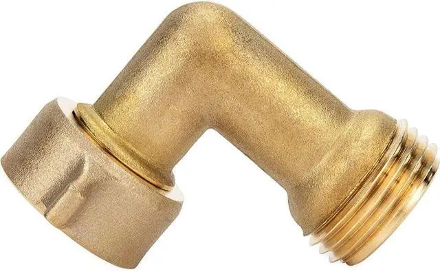 Alt view image 4 of 6 - Camco (22505) 90 Degree Hose Elbow- Eliminates Stress and Strain On RV Water Intake Hose Fittings, Solid Brass