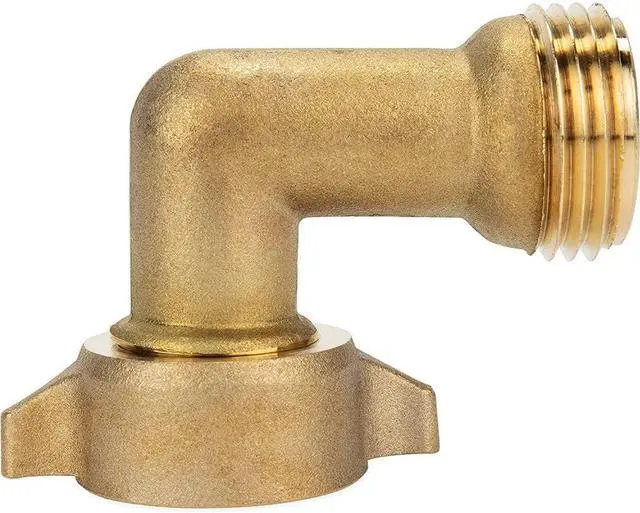 Alt view image 3 of 6 - Camco (22505) 90 Degree Hose Elbow- Eliminates Stress and Strain On RV Water Intake Hose Fittings, Solid Brass