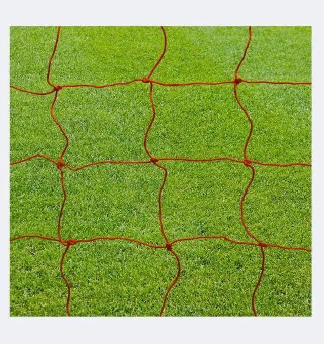 Alt view image 2 of 3 - Amber Fight Gear Soccer Goal Nets Pair Official Size 24ft x 8ft Durable Field Equipment for Training and Games, Orange