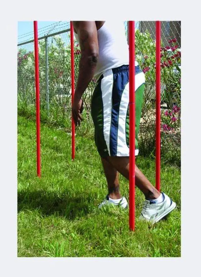 Alt view image 3 of 3 - Amber Fight Gear Dynamic Agility Slalom Poles Set Enhance Speed, Coordination, and Balance - Durable 60" Poles with Configurable Design - Ideal for Versatile Training Sessions