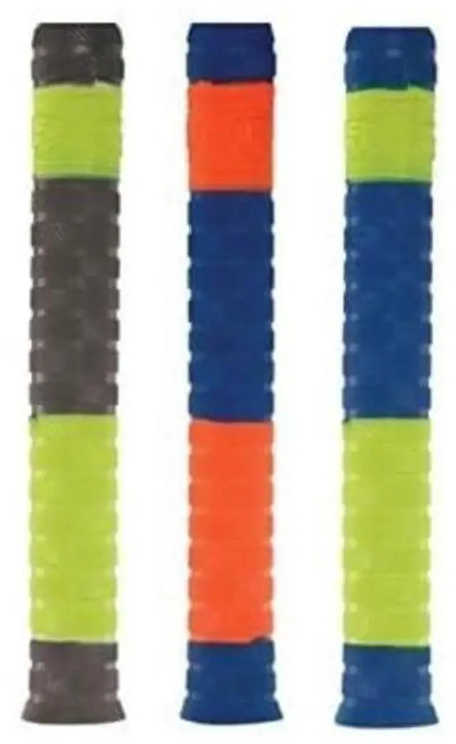 Alt view image 2 of 3 - SG Multicolor Cushioned Cricket Bat Grips, 63.5mm - 70mm, 3 Pack