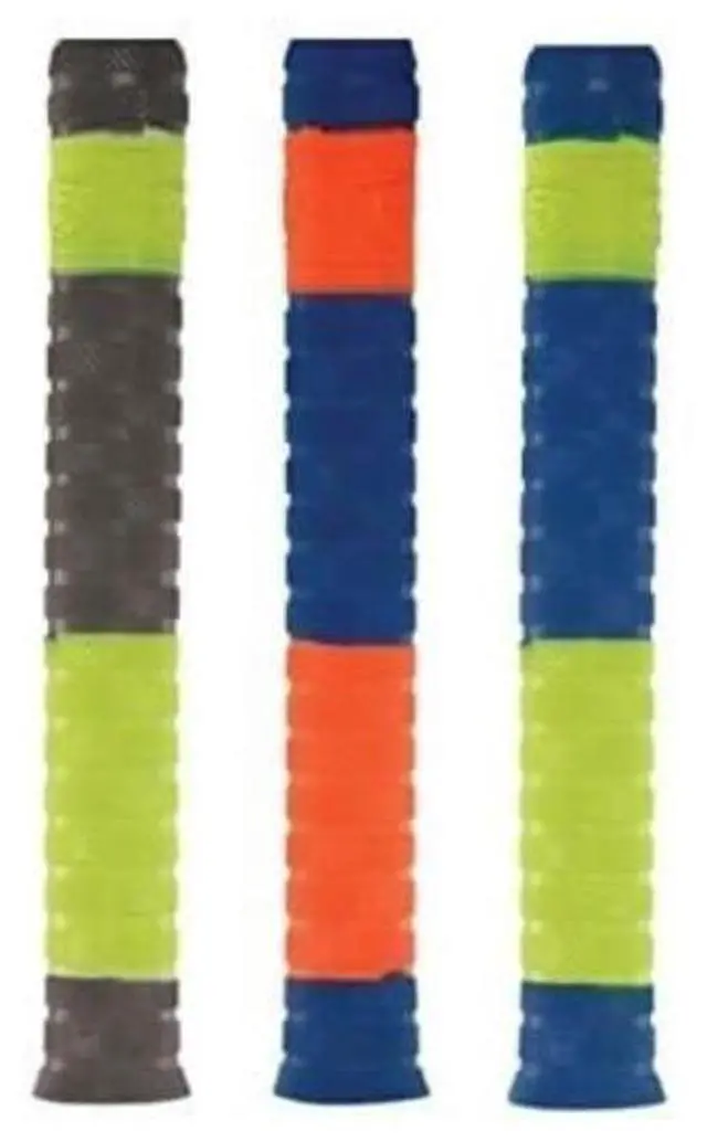 Alt view image 3 of 3 - SG Multicolor Cushioned Cricket Bat Grips, 63.5mm - 70mm, 3 Pack