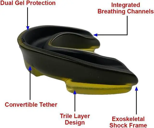Alt view image 5 of 6 - Amber Fight Gear Pro Performance Mouthpiece with Case black/clear