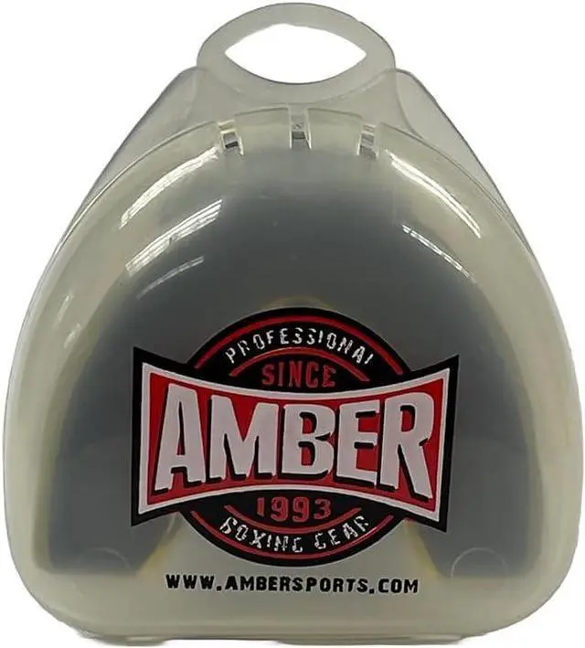 Alt view image 4 of 6 - Amber Fight Gear Pro Performance Mouthpiece with Case black/clear