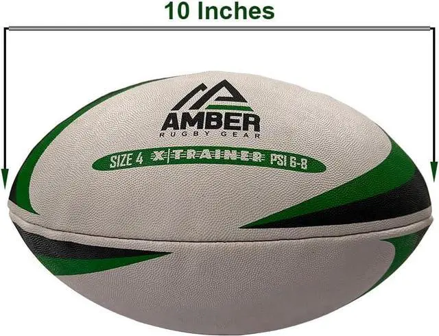 Alt view image 5 of 5 - Amber Fight Gear Competition Rugby Ball Non-Slip Surface, All-Weather Durability for Versatile Play & Training