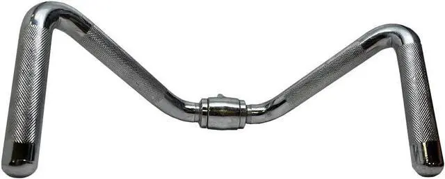 Alt view image 3 of 6 - Amber Fight Gear Multi-Exercise Steel Bar, Versatile Fitness Equipment for Bicep Curls, Seated Rows, Triceps Pressdown | Chrome-Plated