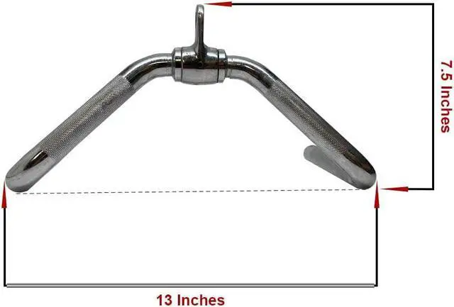 Alt view image 5 of 6 - Amber Fight Gear Multi-Exercise Steel Bar, Versatile Fitness Equipment for Bicep Curls, Seated Rows, Triceps Pressdown | Chrome-Plated