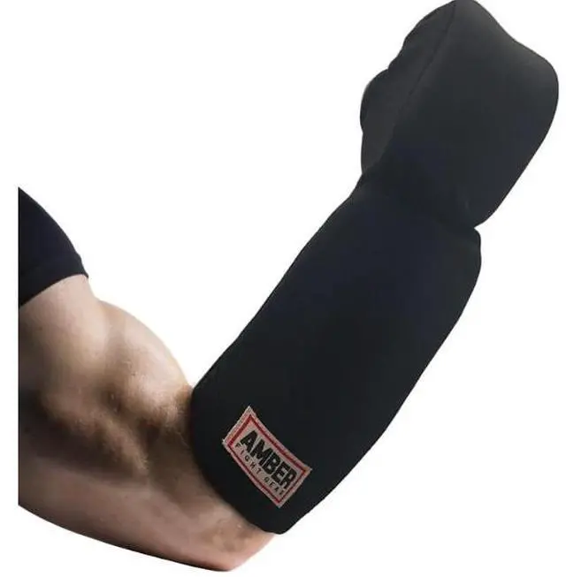 Alt view image 4 of 5 - Amber Fight Gear Ultimate Fist & Forearm Protector Premium Martial Arts Gloves with Full-Length Nylon Sleeves, Superior Knuckle Defense for Boxing, Kickboxing, MMA, and Fitness Training Small
