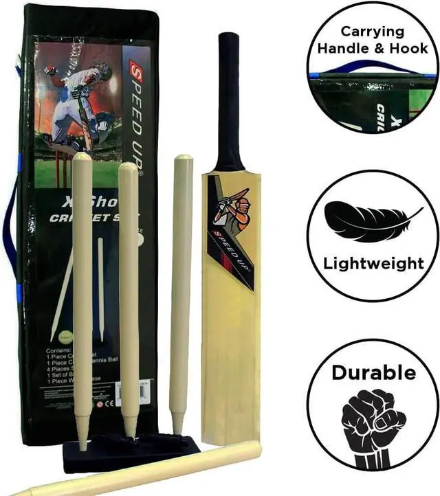 Alt view image 3 of 5 - Amber Fight Gear X-Shot for Junior Kids Cricket Set for Kids Upto 3 Years  Set Includes Bat, Ball, Stumps, Bails, Wicket Base and Carrying Case