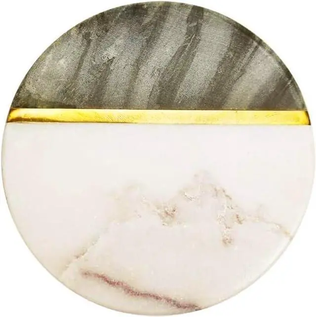 Alt view image 2 of 5 - Amber Fight Gear Dreamer Marble Coaster Set Great for Indoors or Outdoors for Wine Glasses, Tea Cups, Coffee Mugs or Juice Glasses (Set of 4)