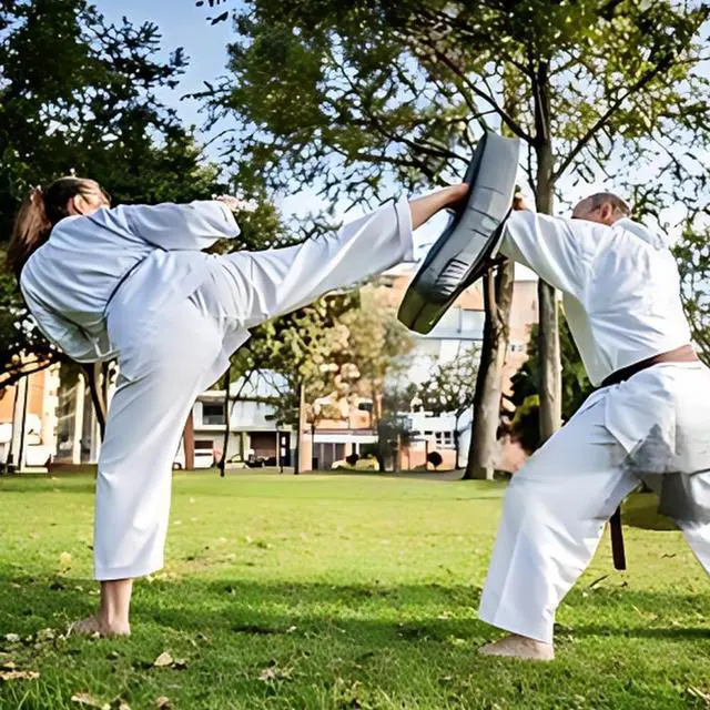 Alt view image 6 of 7 - Amber fight Gear Thai PowerKick Shield - A Revolutionary Training Companion for Perfecting Kicks for Boxing, Mauy Thai and Other Martial Arts