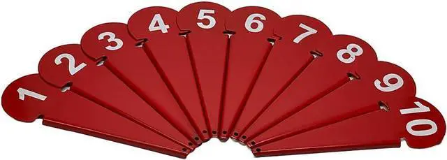 Main image of Amber Fight Gear Durable Discus & Shot Put Markers, Set of 10 Track and Field Equipment with Spiked Tips, High Visibility, Heavy-Duty Metal Build for Training & Competition, 7 x 2.5 Inches