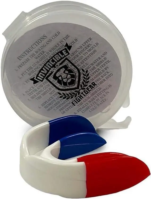 Alt view image 4 of 7 - Amber Fight Gear Ultimate Comfort and Protection Customizable Mouthpiece for Personalized Fit and Reliable Protection - Perfect for MMA, Boxing, Martial Arts, and All Contact Sports Red/White/Blue