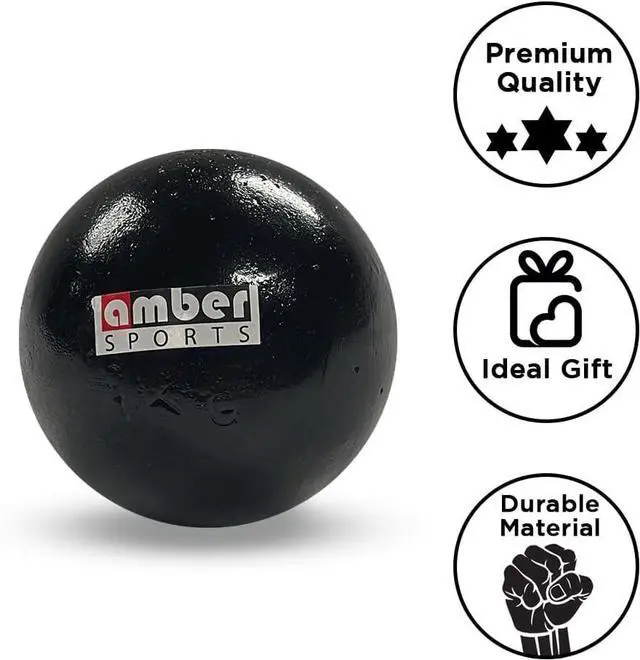 Alt view image 3 of 5 - Amber Fight Gear Cast Iron Shot Put Weights 1kg(2.20lbs)   - Ideal for Track & Field Training - Color May Vary