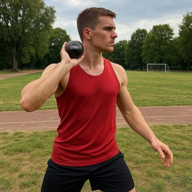 Alt view image 4 of 5 - Amber Fight Gear Cast Iron Shot Put Weights 1kg(2.20lbs)   - Ideal for Track & Field Training - Color May Vary