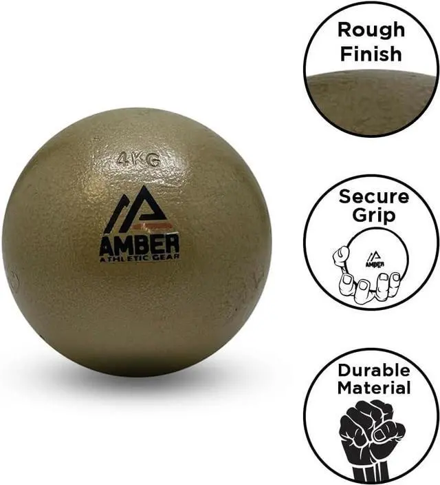 Alt view image 3 of 5 - Amber Fight Gear Cast Iron Shot Put Weights  2.25kg (4.96lbs)  - Ideal for Track & Field Training - Color May Vary