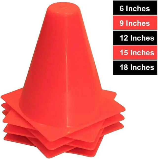 Alt view image 4 of 5 - Amber Fight Gear  Ultimate Training Essentials 6-Piece Durable PVC Cones for Dynamic Workouts Portable, Stable, and Versatile Elevate Your Game with Ease, 9 inch