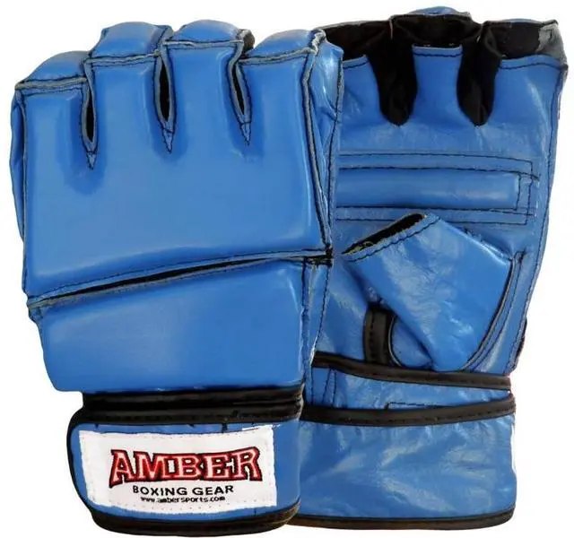 Alt view image 2 of 3 - Amber Fight Gear Premium Grappling Gloves for MMA Leather, Enhanced Grip, Excellent Wrist Support, Breathable Comfort - Ideal for Grappling and Clinch Fighting and Colors X-Large