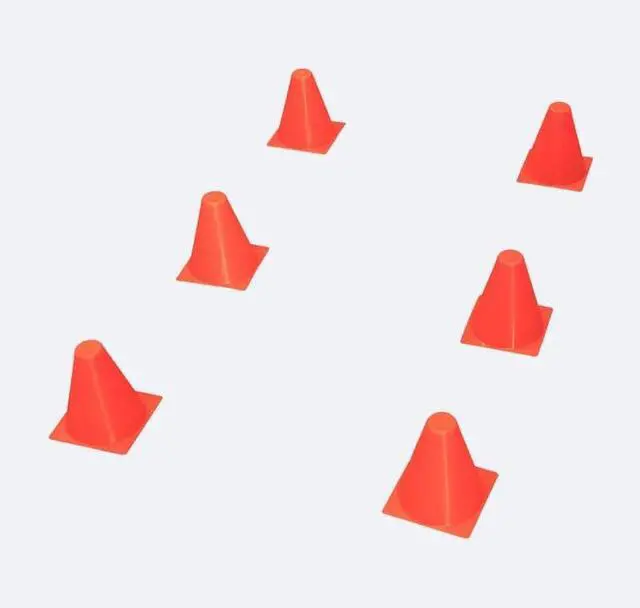 Alt view image 4 of 5 - Amber Fight Gear  Ultimate Training Essentials 6-Piece Durable PVC Cones for Dynamic Workouts Portable, Stable, and Versatile Elevate Your Game with Ease 12"