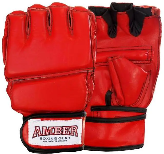 Alt view image 3 of 3 - Amber Fight Gear Premium Grappling Gloves for MMA Leather, Enhanced Grip, Excellent Wrist Support, Breathable Comfort - Ideal for Grappling and Clinch Fighting and Colors