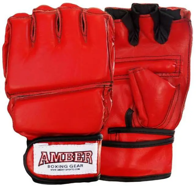 Alt view image 2 of 3 - Amber Fight Gear Premium Grappling Gloves for MMA Leather, Enhanced Grip, Excellent Wrist Support, Breathable Comfort - Ideal for Grappling and Clinch Fighting and Colors