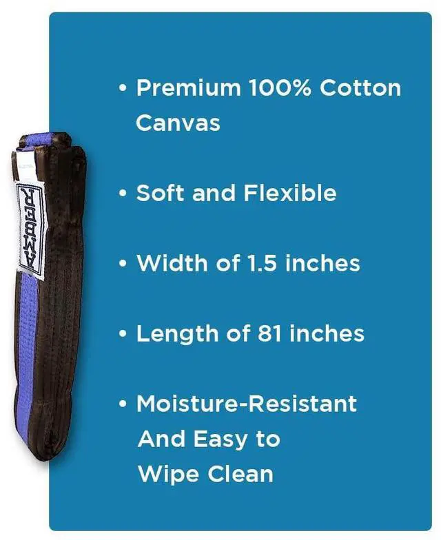 Alt view image 2 of 5 - Amber Sporting Goods Premium Karate Belt, 100% Cotton Canvas Martial Arts Belt for Karate, Taekwondo & Judo