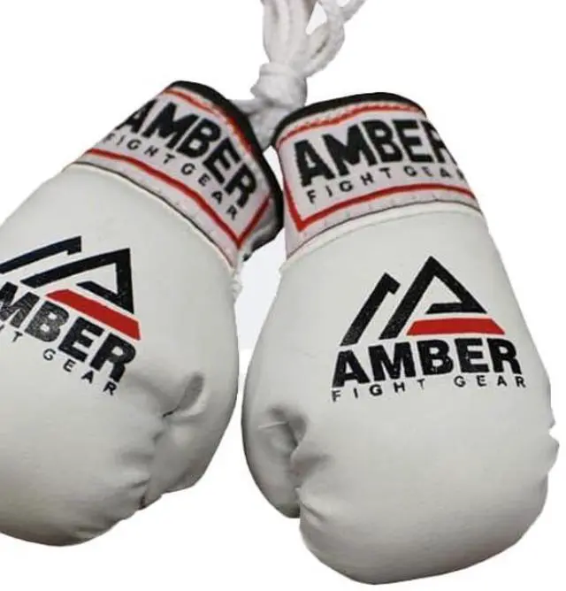 Alt view image 2 of 3 - Amber Fight Gear Mini Boxing Glove Replicas The Perfect Accessory for Boxing Fans and Unique Gift Giving - Authentic, Detailed, and Sporty Rear-View Mirror Decoration White