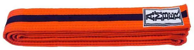 Alt view image 5 of 5 - Amber Sporting Goods Premium Karate Belt, 100% Cotton Canvas Martial Arts Belt for Karate, Taekwondo & Judo Size 2 - 89 Inches