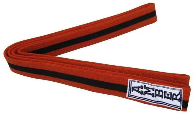 Alt view image 2 of 5 - Amber Sporting Goods Premium Karate Belt, 100% Cotton Canvas Martial Arts Belt for Karate, Taekwondo & Judo Size 2 - 89 Inches