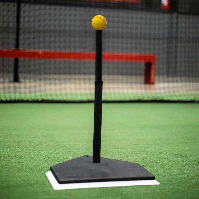Alt view image 3 of 5 - Amber Fight Gear Heavy Duty Adjustable Batting Tee for Baseball, Softball, and Tee Ball - Industrial Strength, All-Weather Rubber, 20 to 32 Inches Height Adjustable