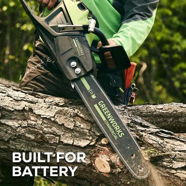Alt view image 3 of 5 - Amber Fight Gear High Performance 82V 18" 2.7kW Chainsaw with 4Ah Battery and Dual Port Charger (82CS27-4DP) - Power and Precision for Your Cutting Needs