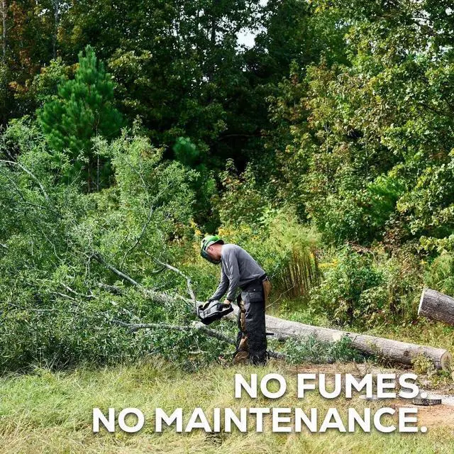 Alt view image 4 of 5 - Amber Fight Gear High Performance 82V 18" 2.7kW Chainsaw with 4Ah Battery and Dual Port Charger (82CS27-4DP) - Power and Precision for Your Cutting Needs