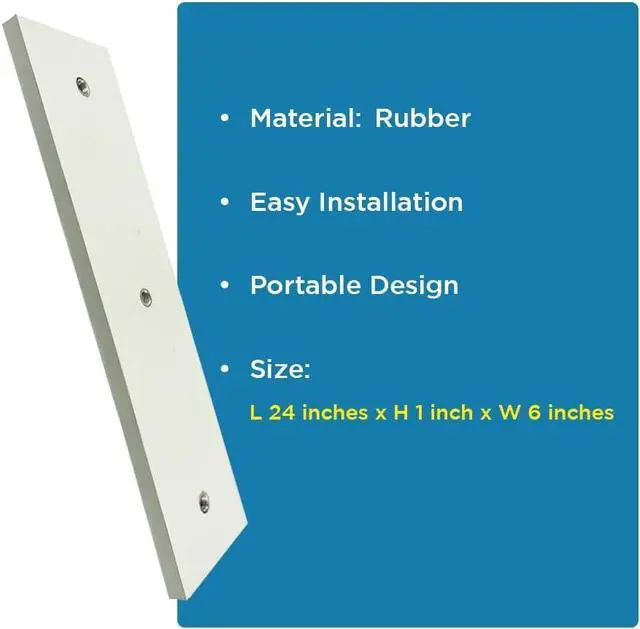 Alt view image 5 of 5 - Amber Fight Gear Pitching Rubber with Durable UV-Resistant Construction, Official Size 6 x 24 Inches for Baseball - Includes Nickel-Plated Steel Spikes for Secure Ground Attachment