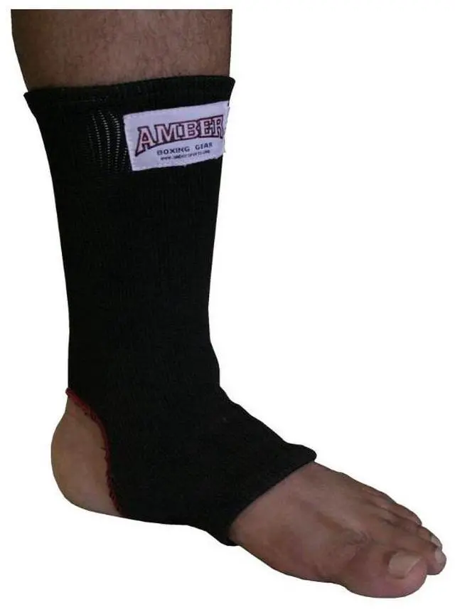 Alt view image 3 of 3 - Amber Fight Gear Nylon Ankle Wraps Open Heel Design for Superior Support and Comfort, X-Large, Sold as a Set of 2 Pair
