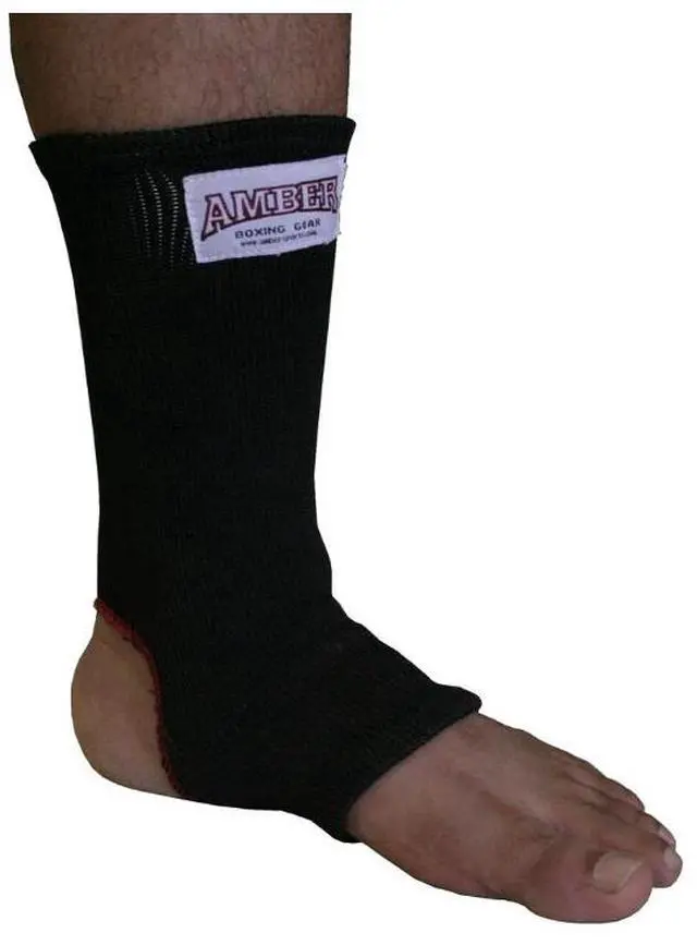 Alt view image 2 of 3 - Amber Fight Gear Nylon Ankle Wraps Open Heel Design for Superior Support and Comfort, X-Large, Sold as a Set of 2 Pair