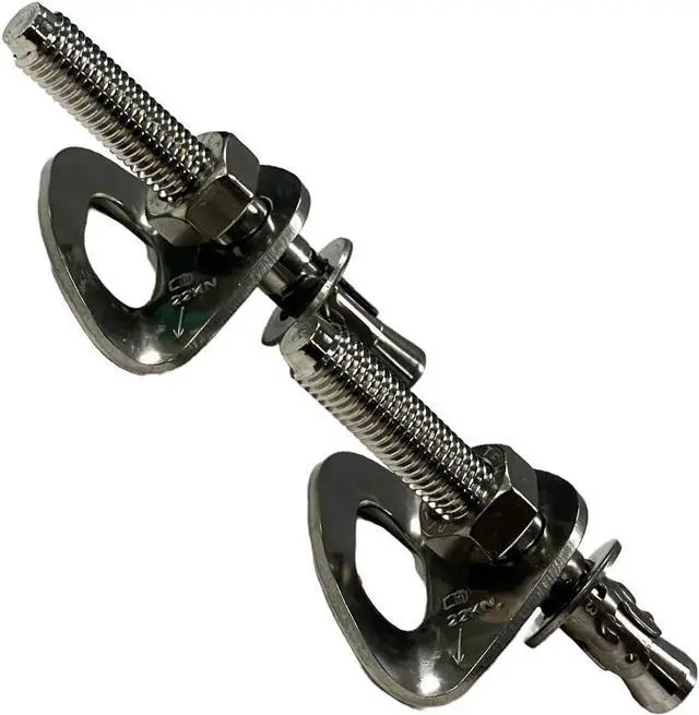 Alt view image 2 of 5 - Amber Fight Gear Heavy-Duty Climbing Holds Anchor Set, 12MM Bolt, 30KN Strength, Anti-Flip, 3000KG Capacity for Indoor & Outdoor Use, 2 pc