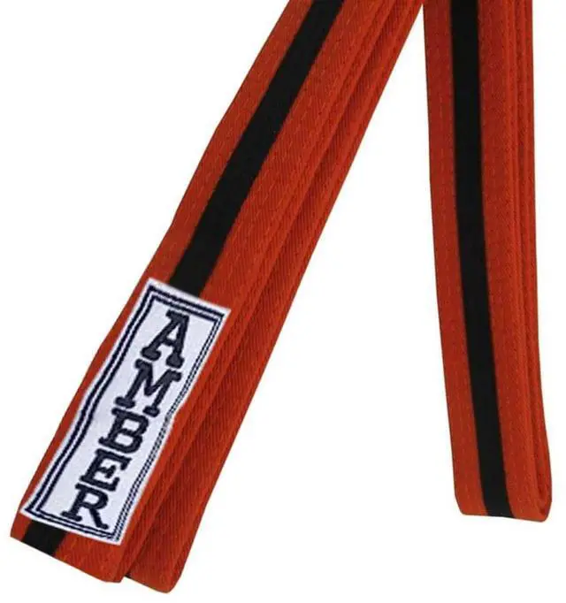 Alt view image 5 of 6 - Amber Sporting Goods Premium Karate Belt, 100% Cotton Canvas Martial Arts Belt for Karate, Taekwondo & Judo Size 2 - 89 Inches
