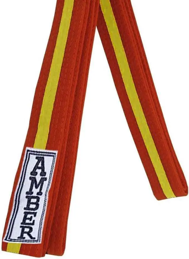 Alt view image 5 of 7 - Amber Sporting Goods Premium Karate Belt, 100% Cotton Canvas Martial Arts Belt for Karate, Taekwondo & Judo