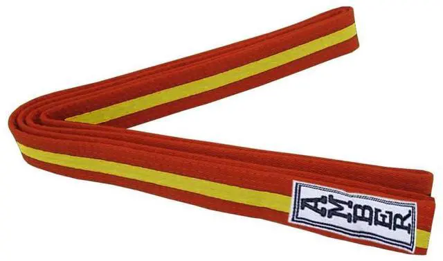 Alt view image 2 of 7 - Amber Sporting Goods Premium Karate Belt, 100% Cotton Canvas Martial Arts Belt for Karate, Taekwondo & Judo