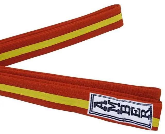 Alt view image 3 of 7 - Amber Sporting Goods Premium Karate Belt, 100% Cotton Canvas Martial Arts Belt for Karate, Taekwondo & Judo
