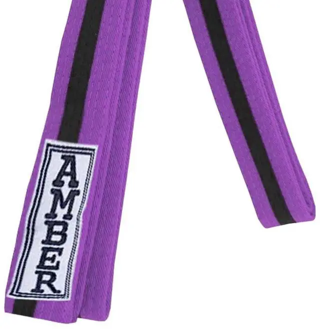Alt view image 5 of 7 - Amber Sporting Goods Premium Karate Belt, 100% Cotton Canvas Martial Arts Belt for Karate, Taekwondo & Judo Size 6 - 120 Inches