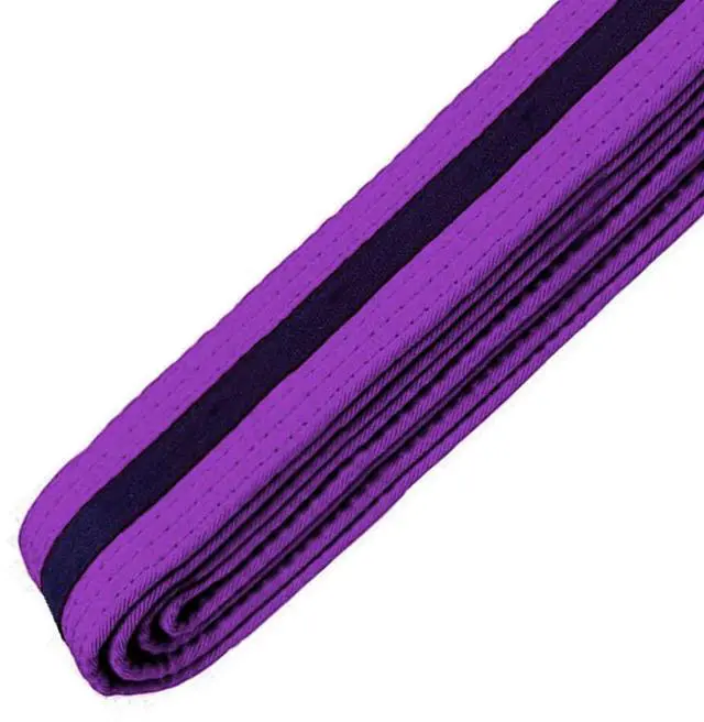 Alt view image 2 of 7 - Amber Sporting Goods Premium Karate Belt, 100% Cotton Canvas Martial Arts Belt for Karate, Taekwondo & Judo Size 6 - 120 Inches