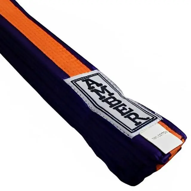 Alt view image 4 of 5 - Amber Sporting Goods Premium Karate Belt, 100% Cotton Canvas Martial Arts Belt for Karate, Taekwondo & Judo Size 6 - 120 Inches