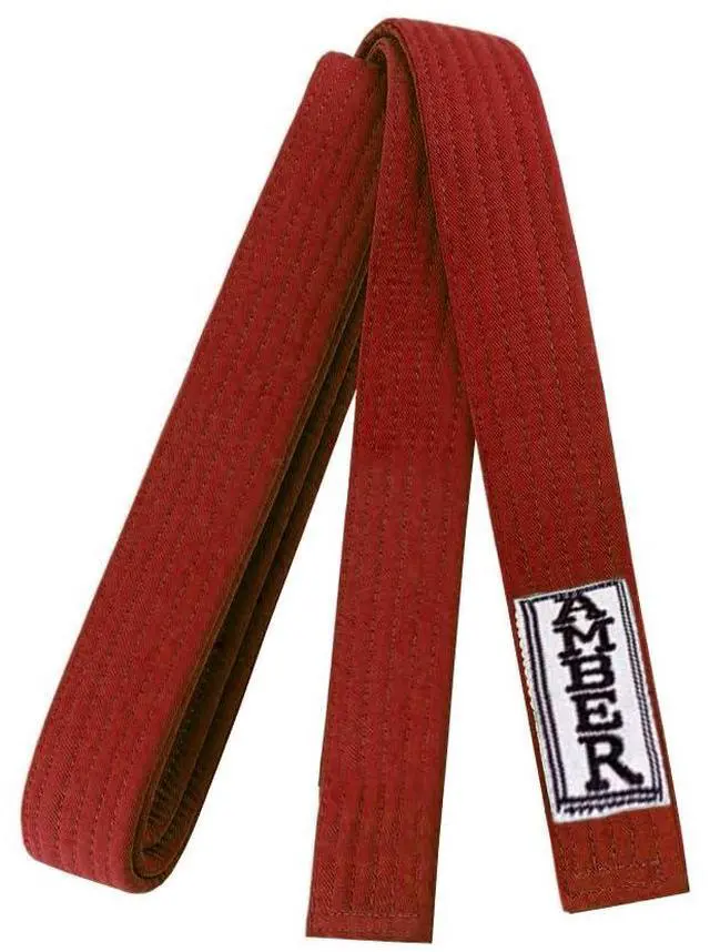 Alt view image 4 of 5 - Amber Sporting Goods Premium Karate Belt, 100% Cotton Canvas Martial Arts Belt for Karate, Taekwondo & Judo Size 6 - 120 Inches