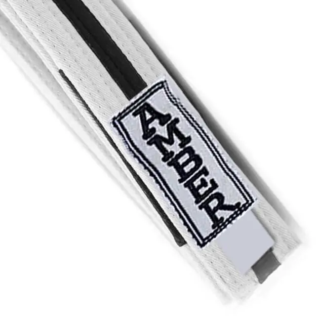Alt view image 2 of 6 - Amber Sporting Goods Premium Karate Belt, 100% Cotton Canvas Martial Arts Belt for Karate, Taekwondo & Judo