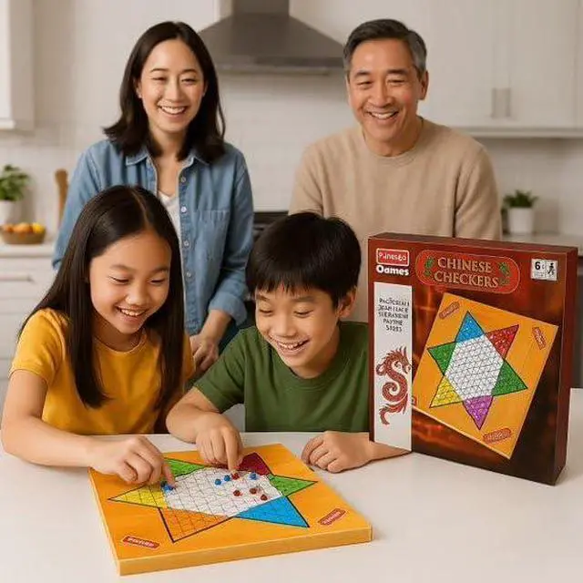 Alt view image 5 of 5 - LIVEVIE Chinese Checkers Board Game, Multicolor Classic Strategy Game for Kids & Adults, 6-Player Family Fun, Improves Logic & Focus, Ideal for Parties & Game Nights
