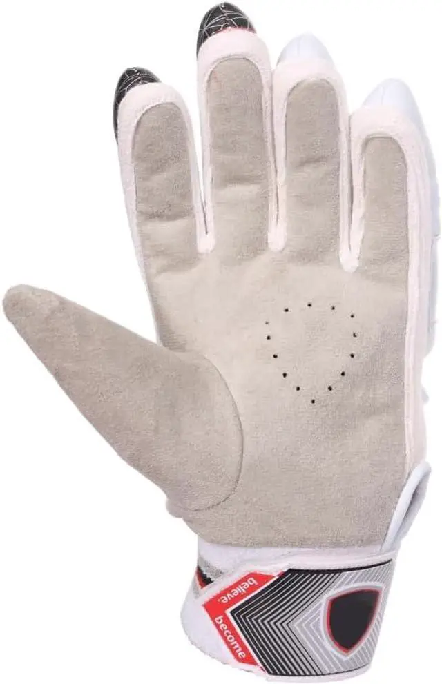 Main image of Amber Fight Gear Optipro Batting Gloves for Cricket Premium Fabric Palm, Non-Toxic PVC Finger Rolls, Cotton Back Ventilated & Lightweight, Sweat-Resistant for Better Grip Medium